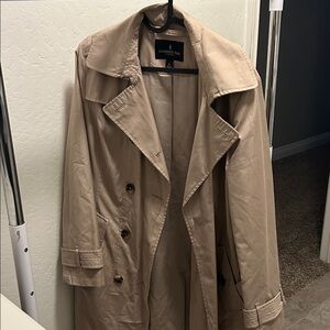 London Fog Beige Double-Breasted Coat